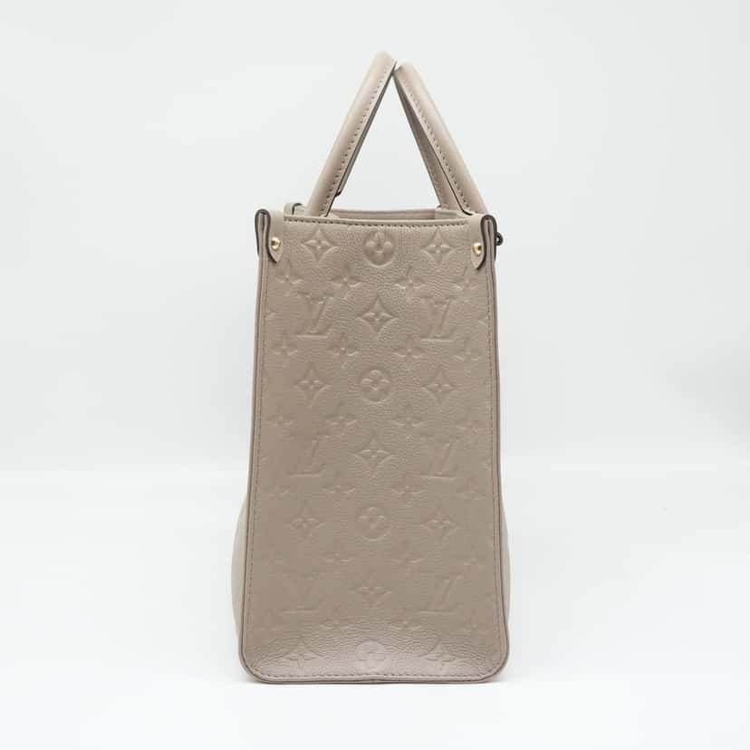 Louis Vuitton Monogram Empreinte Onthego MM Tote Bag M45607 Beige Leather Very good condition - Model View