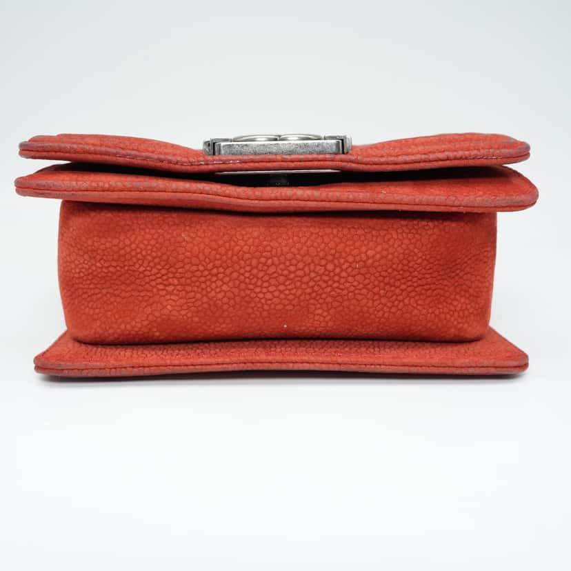 Chanel Red Le Boy Mini Canvas Shoulder Bag Red Canvas Fair condition - Box View