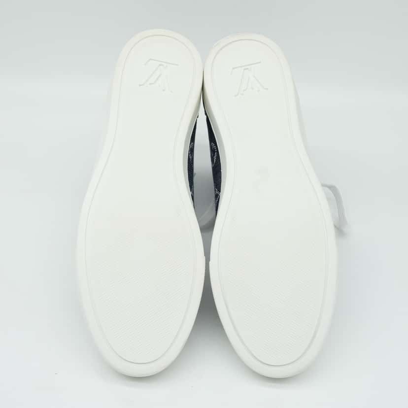 Louis Vuitton High-Top Denim Monogram Stellar Sneaker Size 36.5 Blue Denim Very good condition - Box View