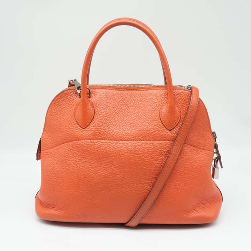 Hermès Bolide 31 Handbag In Potiron Orange Clemence Leather Orange Good condition - Inside View