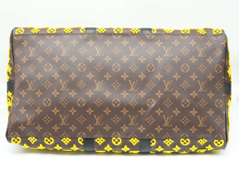 Louis Vuitton Keepall 50 Triangle Yellow Noire Monogram Tuffetage Duffle Bag M45069 MultiColor Good condition - Box View