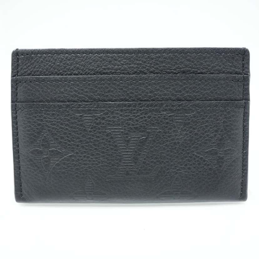 Louis Vuitton Card Holder G65 Black M81415 Black Leather Good condition - Back View