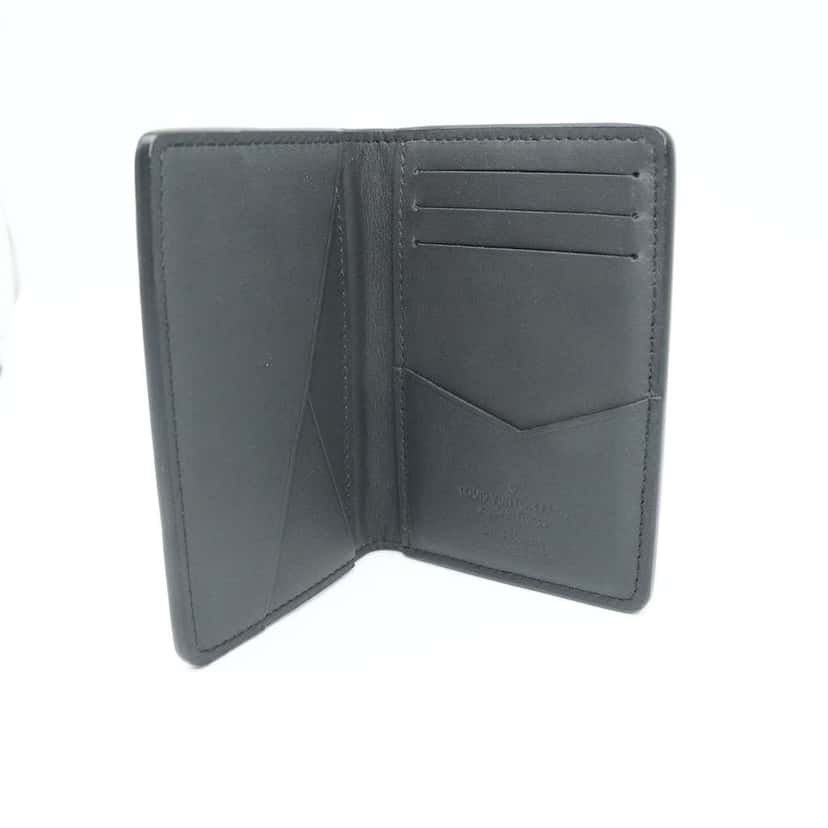 Louis Vuitton Blason Organizer de Poche Card Case Calfskin Black Pharrell Williams Limited Black Leather Good condition - Model View