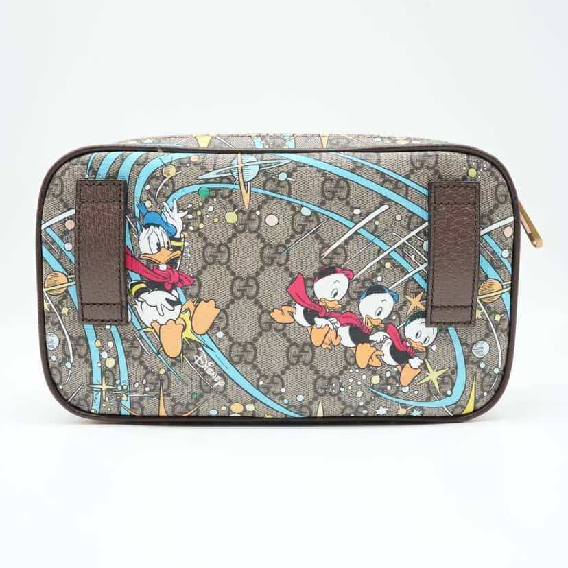 Gucci Gucci x Donald Duck Disney GG Supreme Belt Bag Beige/Brown PVC MultiColor Good condition - Back View