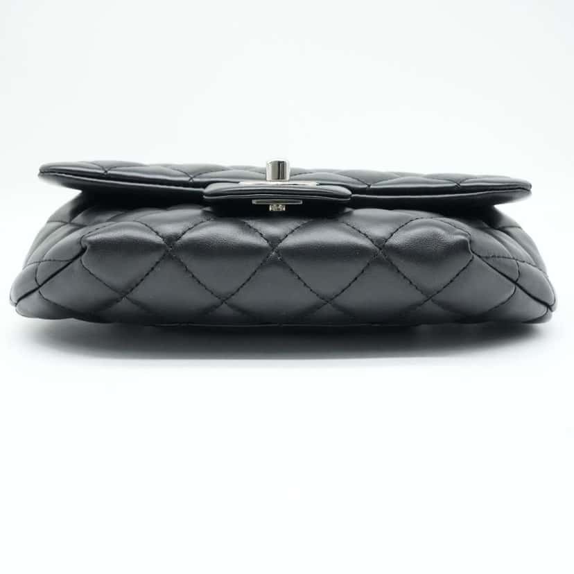 Chanel CC Uniform Flap Belt Bag Calfskin Quilted Black Black Leather Good condition - Box View