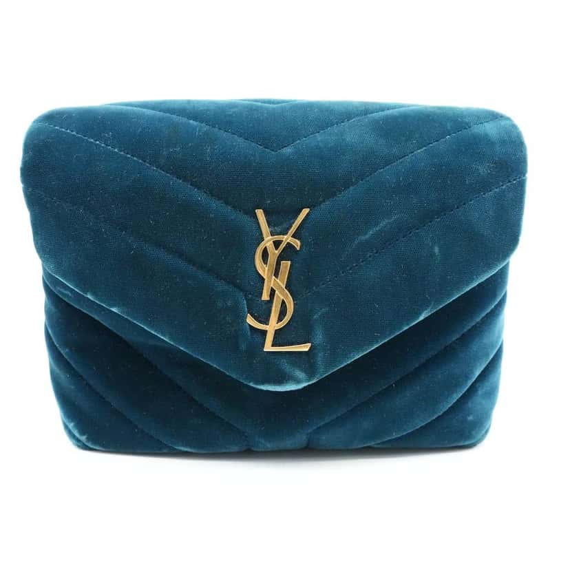 Yves Saint Laurent Women's Loulou Handbag Velvet Green Green Velvet Good condition - Front View