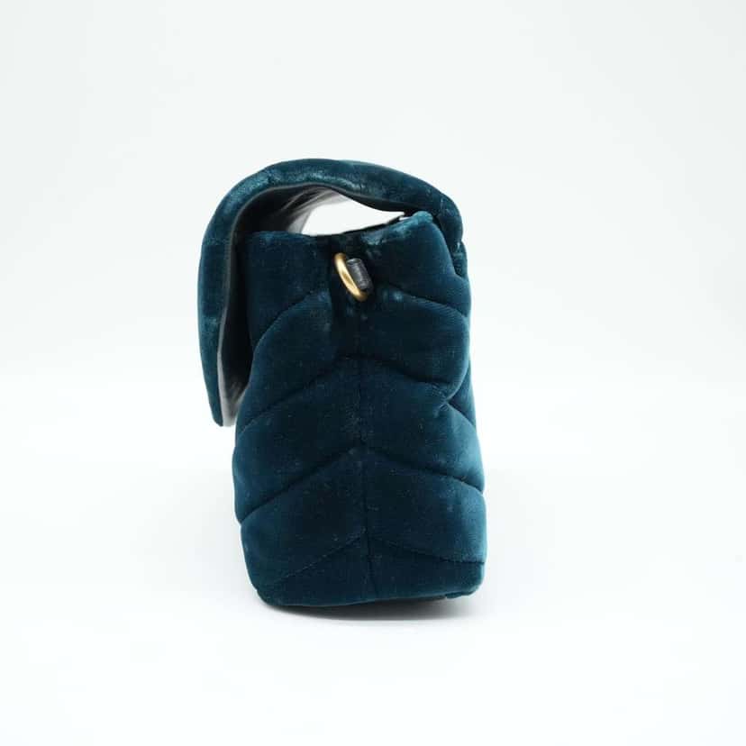 Yves Saint Laurent Women's Loulou Handbag Velvet Green Green Velvet Good condition - Back View