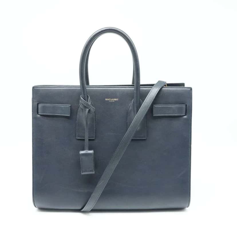 Saint Laurent Sac De Jour In Smooth Leather Small Noir Tote37829902G9W1000 Black Fair condition - Front View