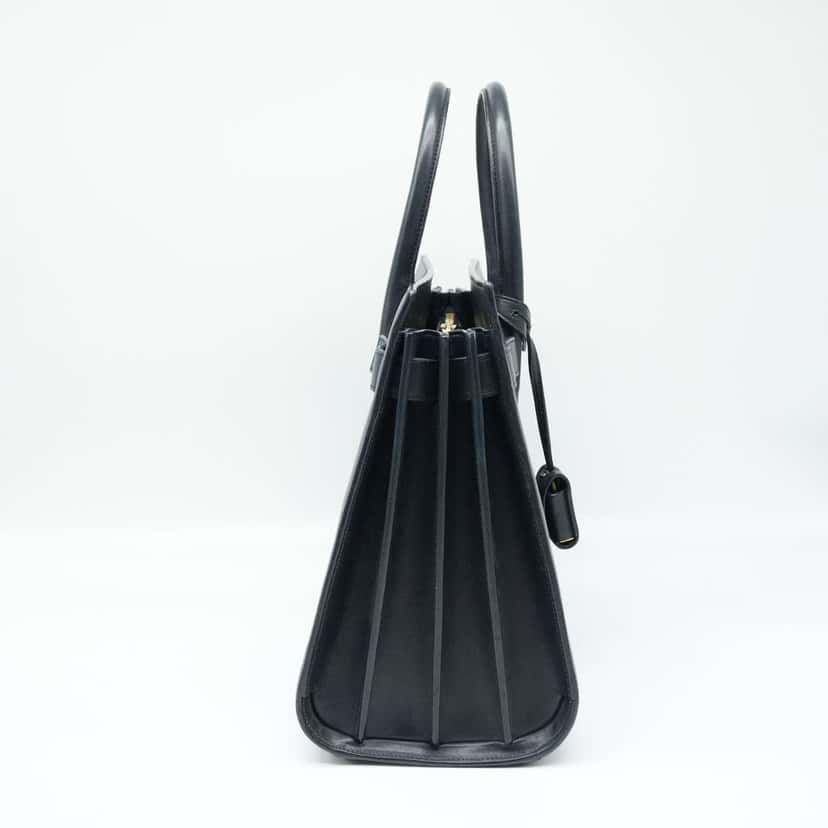 Saint Laurent Sac De Jour In Smooth Leather Small Noir Tote37829902G9W1000 Black Fair condition - Box View