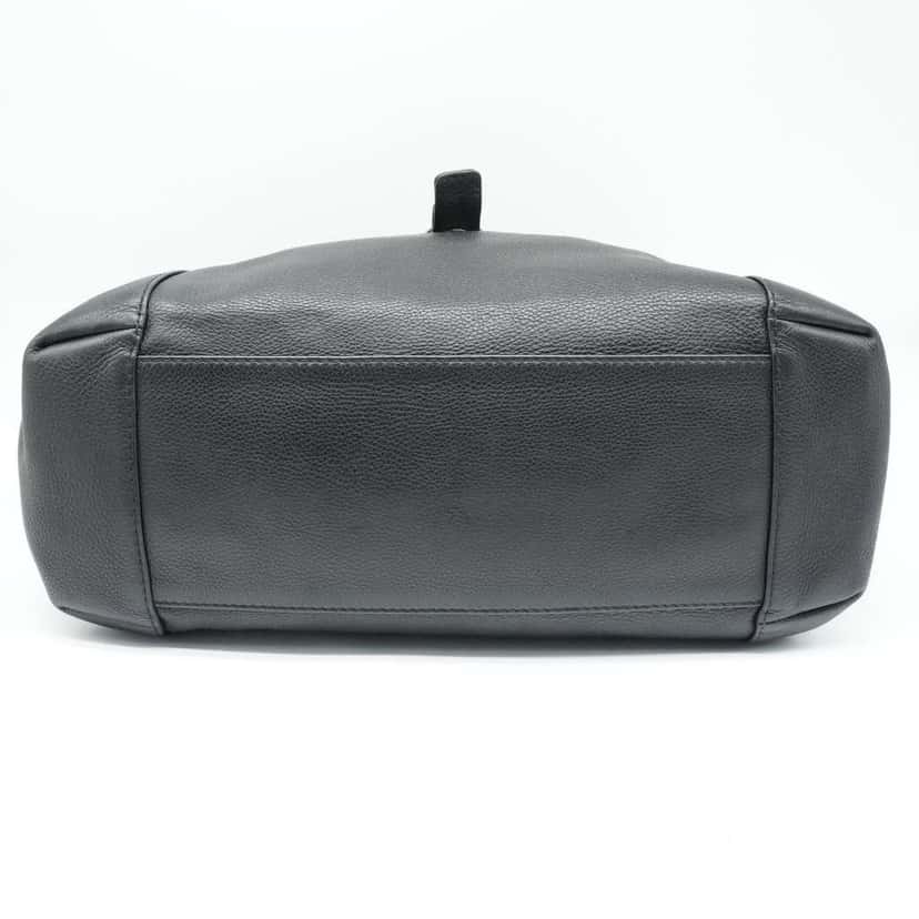 Gucci Black Pebbled Calfskin Leather Greenwich Medium Shoulder Bag Black Fair condition - Box View