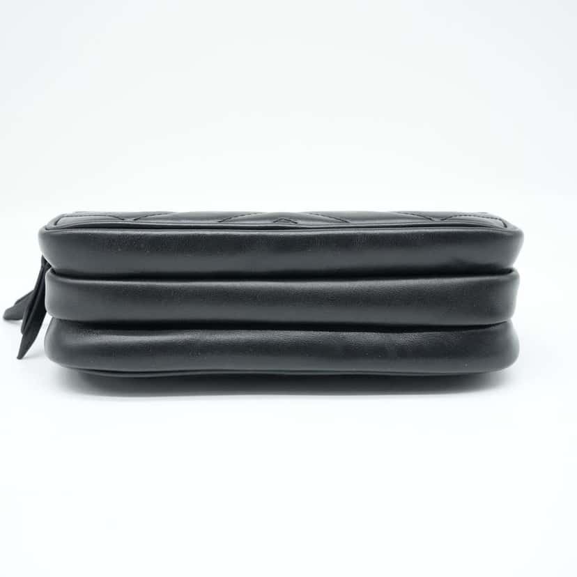 Gucci GG Marmont Triple Zip Bag Black Leather Fair condition - Box View