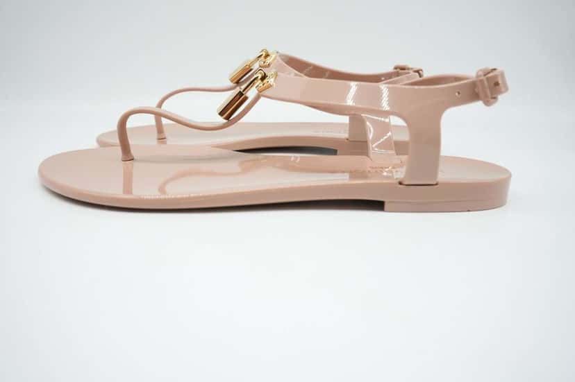 Louis Vuitton Bikini Thong Flats Beige Rubber Size 37 Beige Rubber Good condition - Inside View