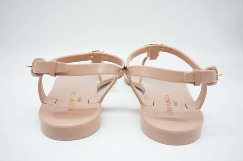 Louis Vuitton Bikini Thong Flats Beige Rubber Size 37 Beige Rubber Good condition - Box View