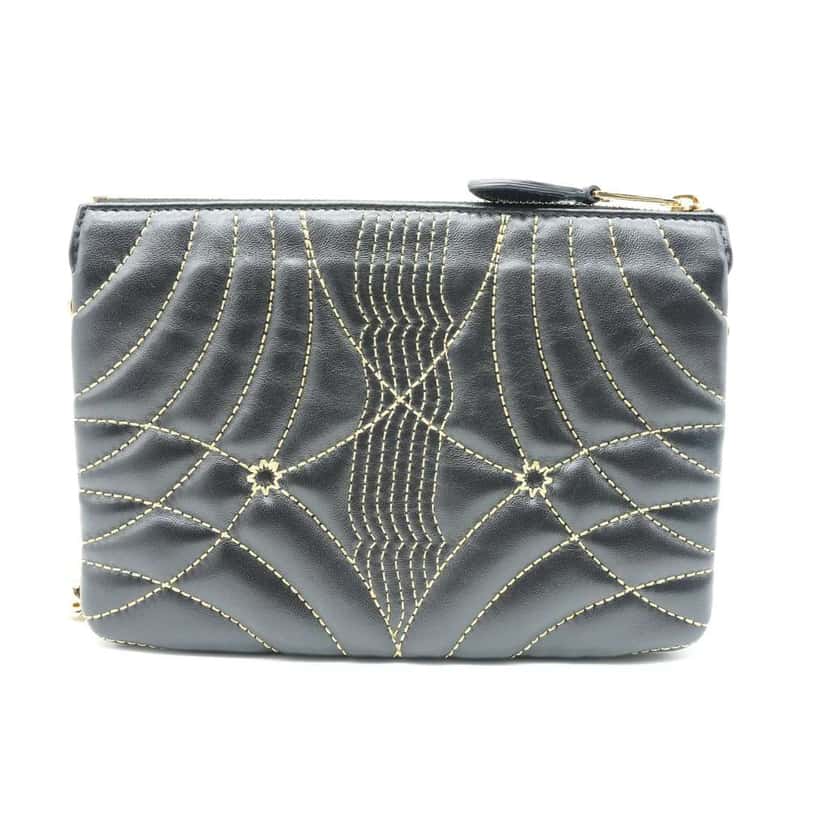 Burberry Leather Clutch Bag Black Black Leather Good condition - Box View