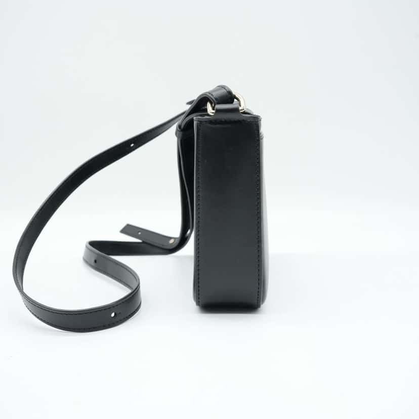 Cartier C de Cartier Mini Shoulder Bag In Black Calfskin Black Leather Good condition - Inside View