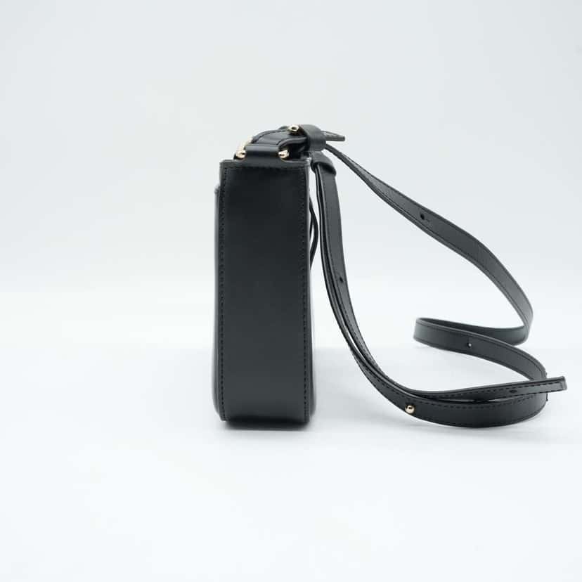 Cartier C de Cartier Mini Shoulder Bag In Black Calfskin Black Leather Good condition - Box View