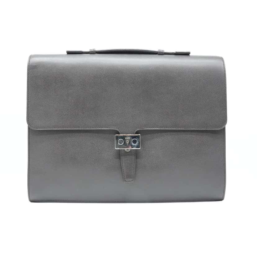 Loewe Leather Briefcase Grey Lace Good condition - Front View