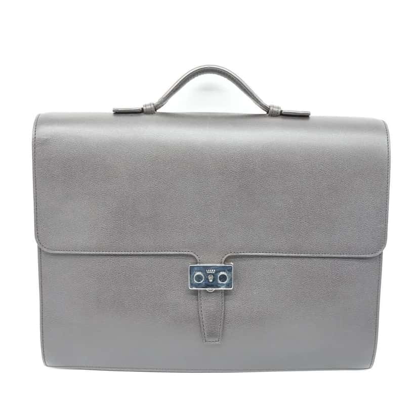Loewe Leather Briefcase Grey Lace Good condition - Box View