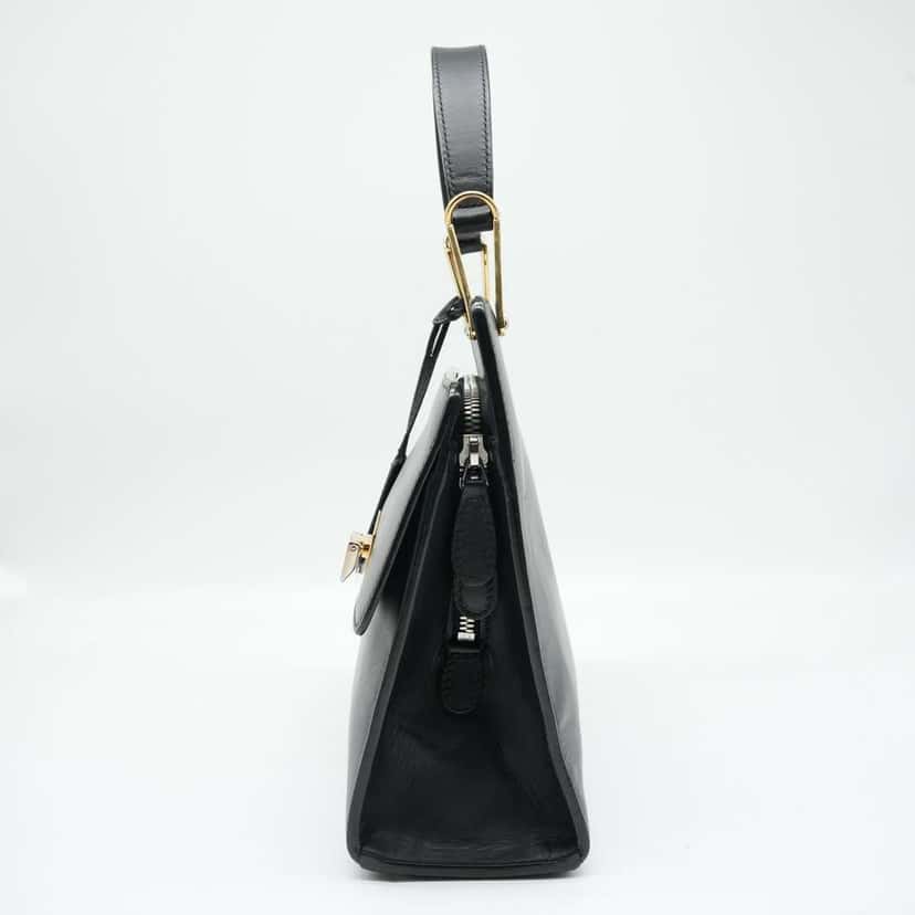 Balenciaga Le Dix Cartable Black Leather Top Handle Bag Black Leather Good condition - Back View