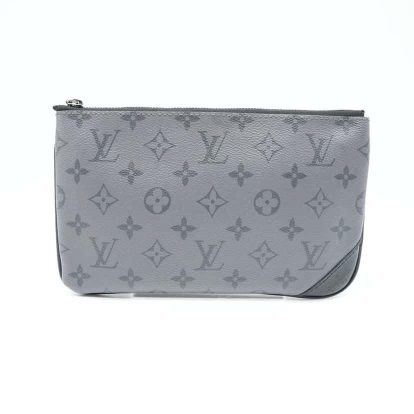 Louis Vuitton Trio Messenger Pouch Eclipse Canvas Grey Canvas Good condition - Front View