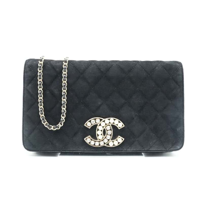 Champion Velvet Pearl & Rhinestone CC Logo 19789951 Black Velvet Fair condition - Back View