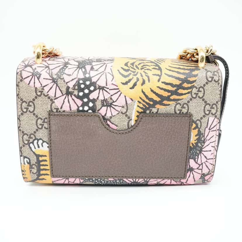 Gucci Multicolor GG supreme Padlock Bengal Print GG Coated Canvas Small Shoulder Bag MultiColor Canvas Good condition - Model View