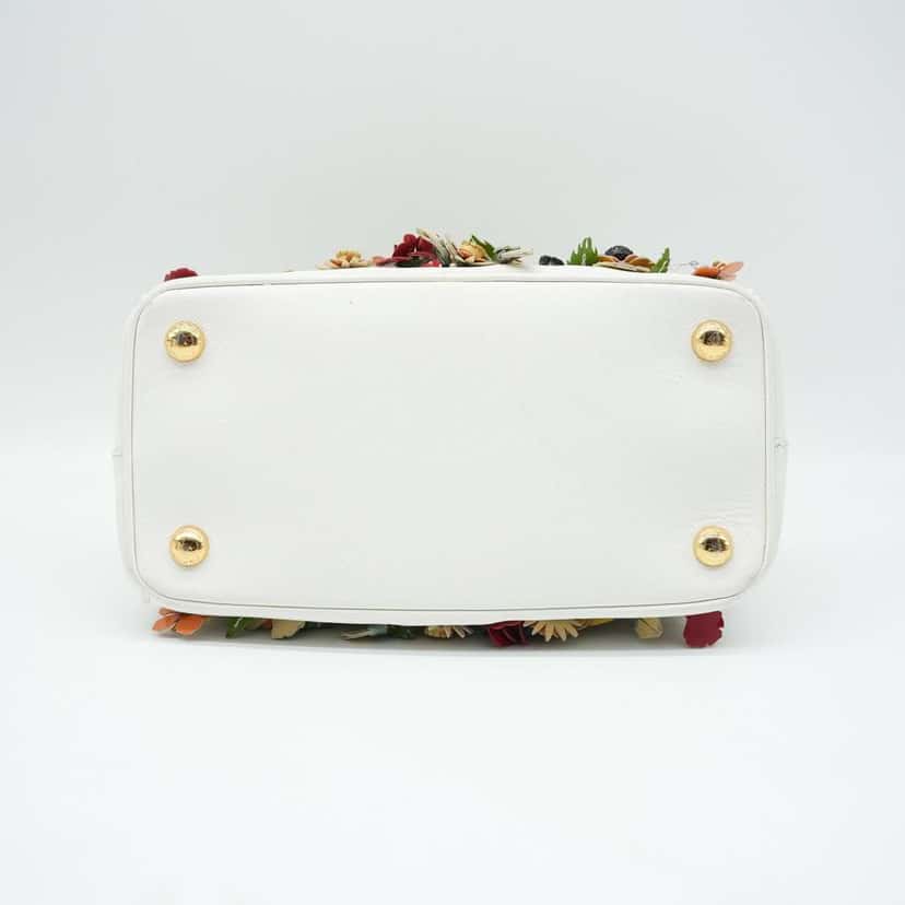 Prada White Saffiano Small Double-Zip Garden Galleria Tote White Fair condition - Box View
