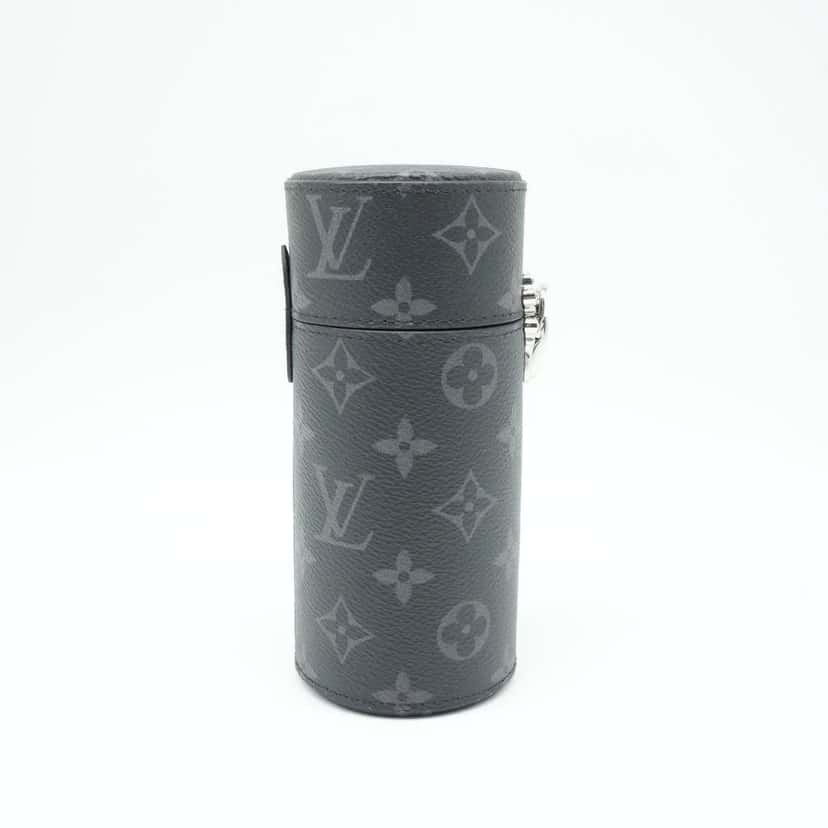 Louis Vuitton Perfume Travel Case Black Monogram Eclipse Black Canvas Good condition - Back View
