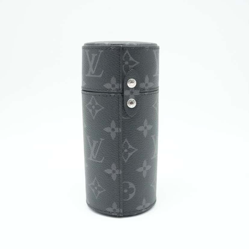 Louis Vuitton Perfume Travel Case Black Monogram Eclipse Black Canvas Good condition - Inside View
