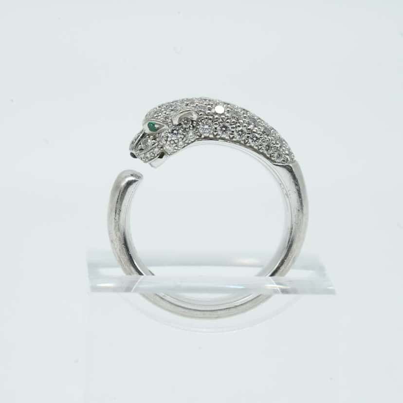 Cartier Panthère de Cartier Ring 49, K18WG, Half-Paved 5.2mm 10.21g Gold White Gold Good condition - Inside View