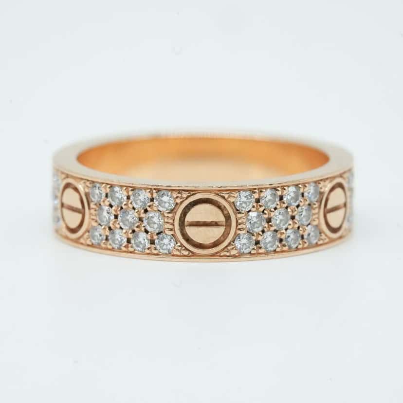 Cartier Love Ring 18K Yellow Gold with Diamond YEP977 Size:68 12.73 g Gold Good condition - Back View