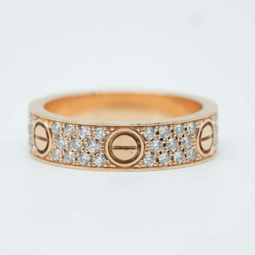 Cartier Love Ring 18K Yellow Gold with Diamond YEP977 Size:68 12.73 g Gold Good condition - Inside View