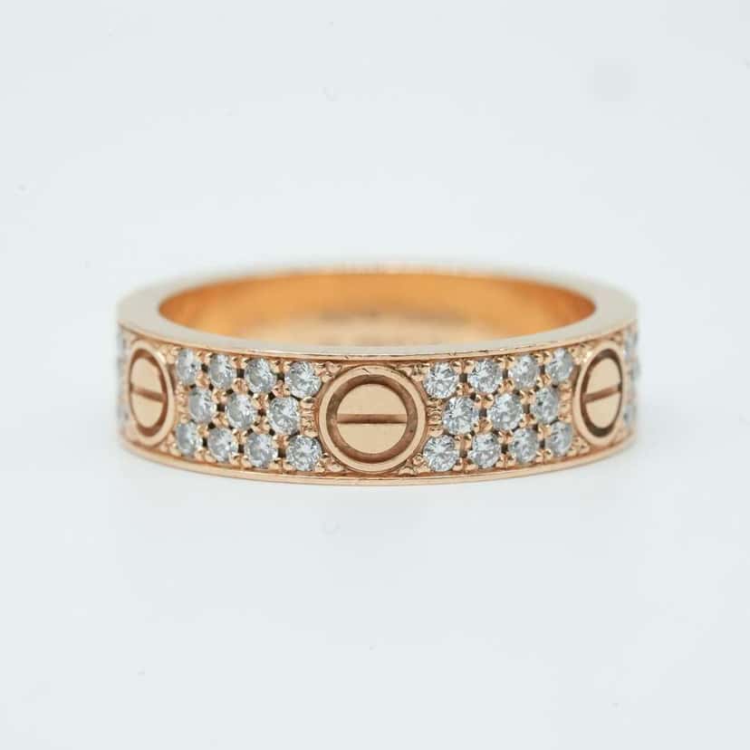 Cartier Love Ring 18K Yellow Gold with Diamond YEP977 Size:68 12.73 g Gold Good condition - Model View