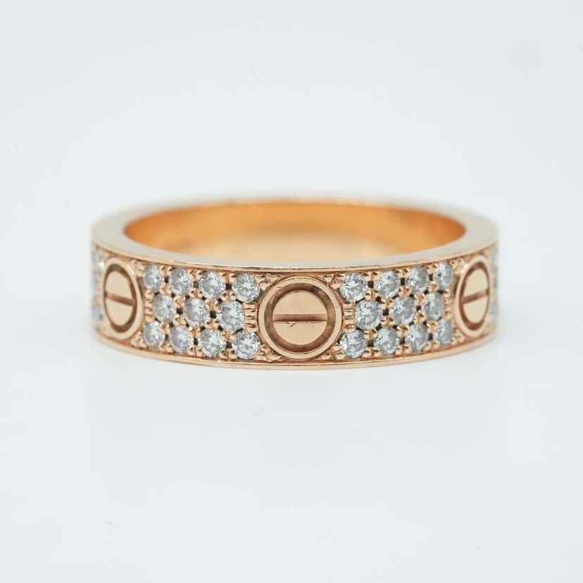 Cartier Love Ring 18K Yellow Gold with Diamond YEP977 Size:68 12.73 g Gold Good condition - Box View