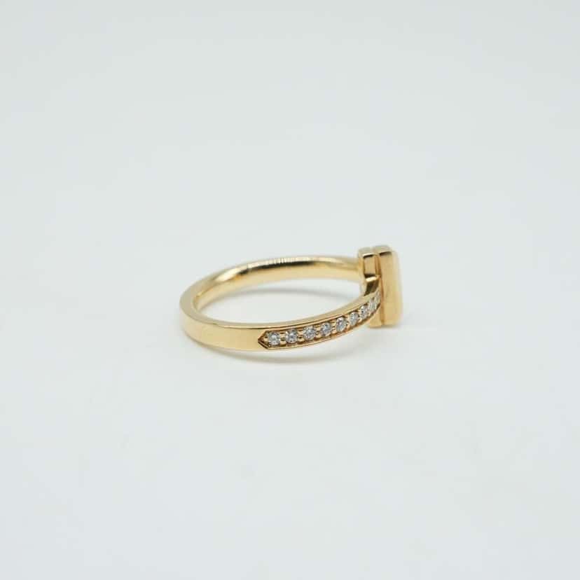 Tiffany & Co T1 NRW Ring 18K YG 4g With Diamond Size 5.25(US) Gold Good condition - Inside View