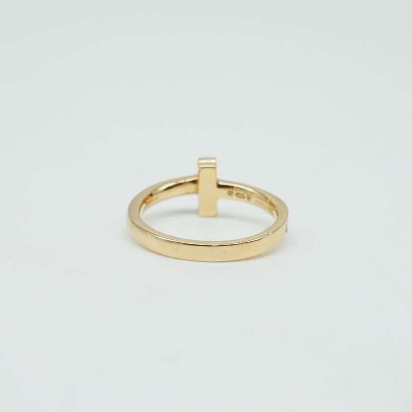 Tiffany & Co T1 NRW Ring 18K YG 4g With Diamond Size 5.25(US) Gold Good condition - Model View