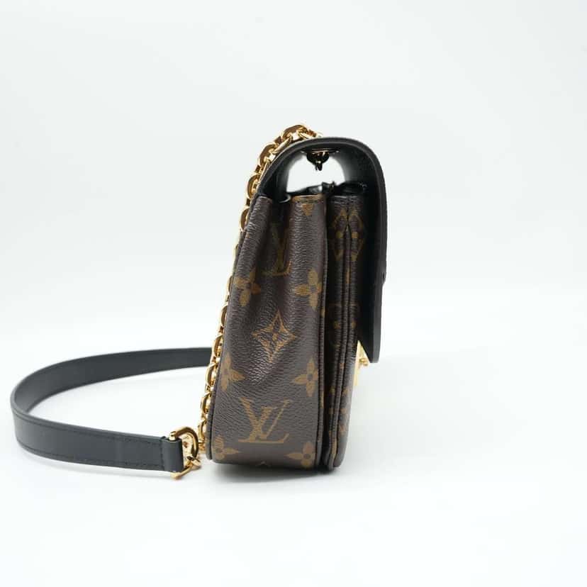 Louis Vuitton Marceau Monogram HandBag Black M46126 Brown Canvas Good condition - Inside View