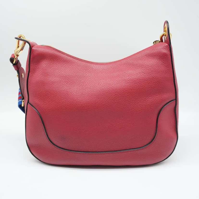 Prada Red Vitello Daino Leather Crossbody Bag Red Leather Good condition - Inside View