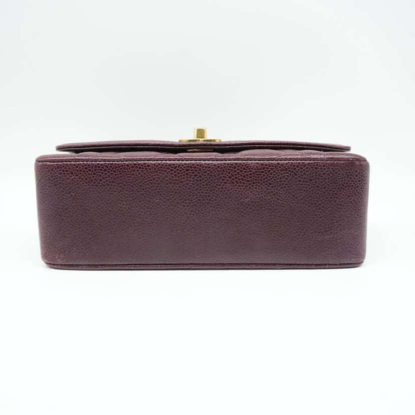 Chanel Chanel Diana Flap Bag Caviar Skin Burgundy Vintage Burgundy Fair condition - Box View