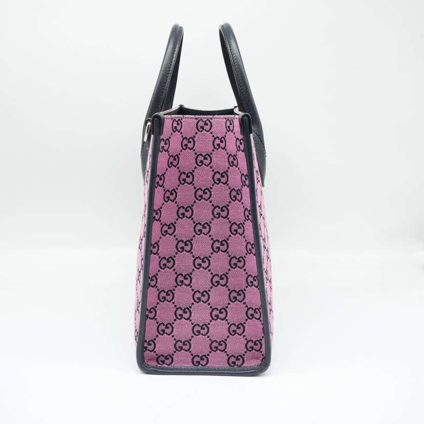 Gucci GG Supreme Canvas Multicolor Small Handbag Pink Pink Canvas Good condition - Back View