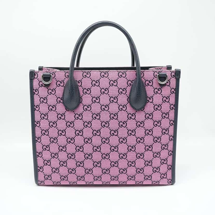Gucci GG Supreme Canvas Multicolor Small Handbag Pink Pink Canvas Good condition - Inside View