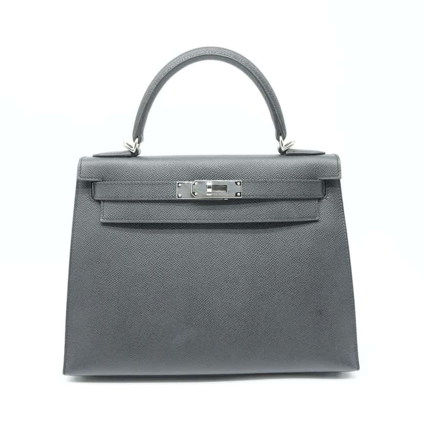 Hermès Kelly 28 Black Stamp D(2019) Black Good condition - Front View