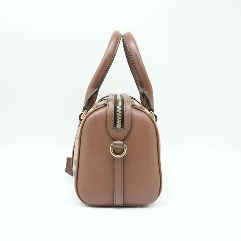 Burberry Horseferry Alchester Mini Bowling Beige Canvas Fair condition - Back View