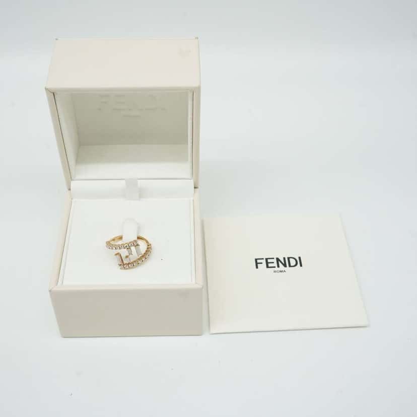 Fendi Gold Ring with Diamonds 3.22g 53(EU) Gold Good condition - Back View