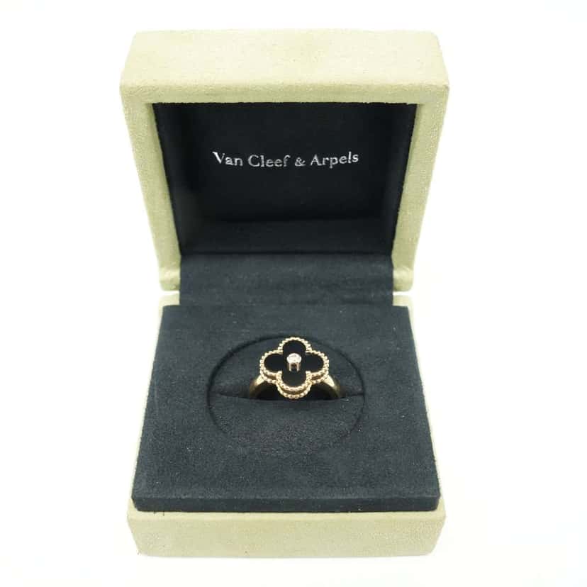 Van Cleef & Arpels Vintage Alhambra Ring Diamond VCARA41000 Size:55, 7g Gold Good condition - Model View
