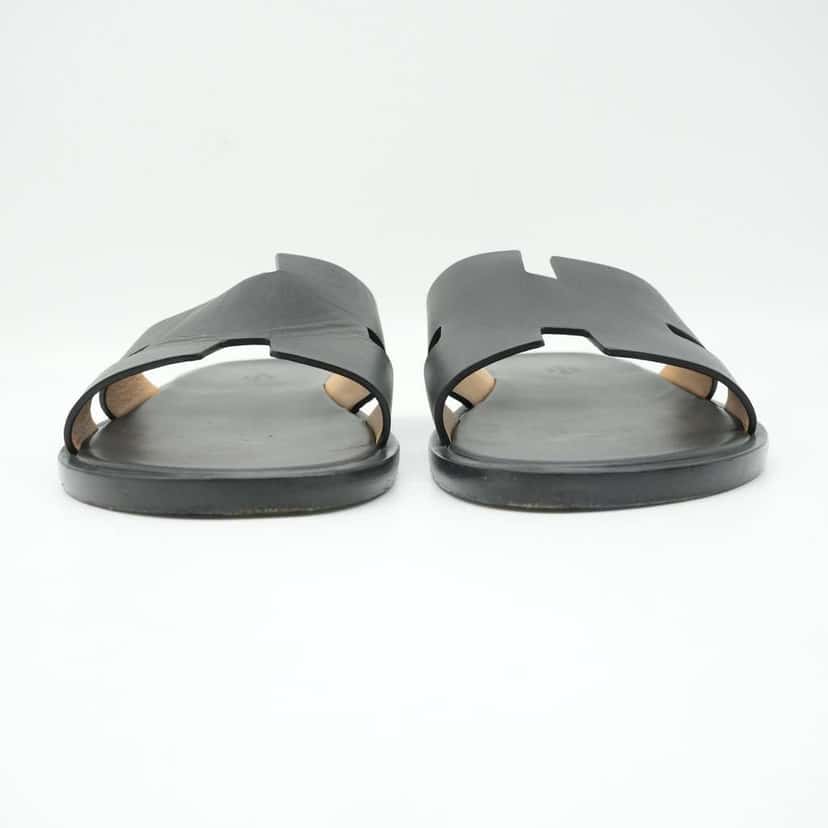 Hermès Oran Sandals Size 43 Black Black Leather Fair condition - Inside View