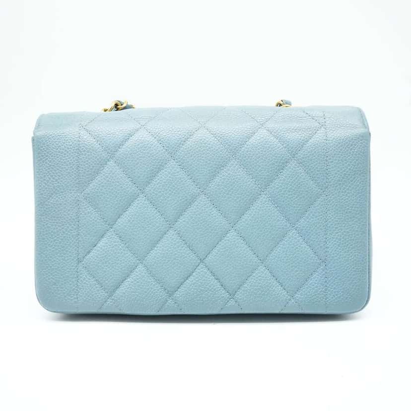 Chanel Diana Flap Bag Caviar Skin Light Blue (1994-1996) Blue Fair condition - Inside View