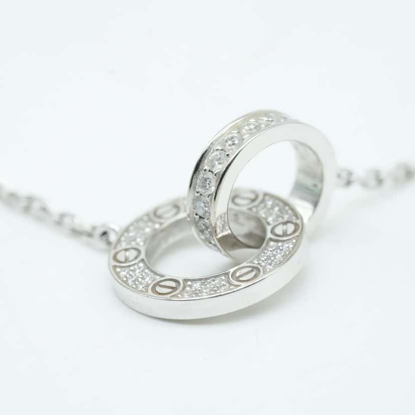 Cartier Cartier Love Pendant, Paved Necklace 18K White Gold White White Gold Good condition - Back View