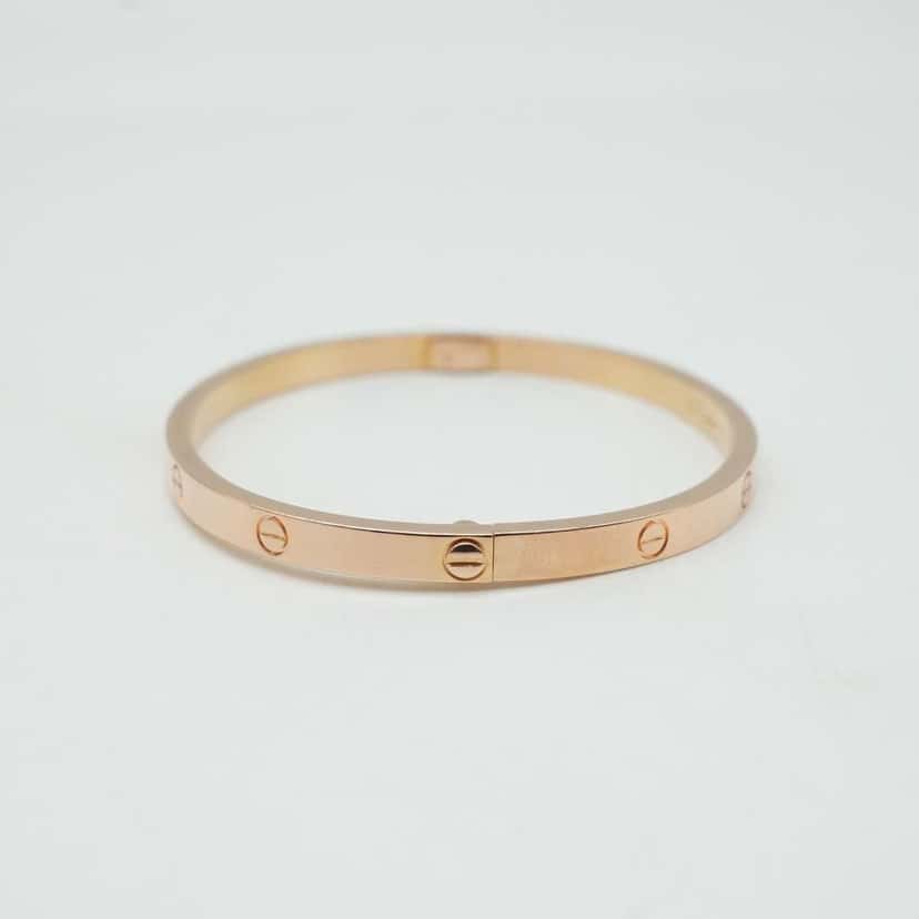 Cartier Love Bracelet 18K Rose Gold Small Size:16 17.90g Gold Rose Gold Good condition - Back View