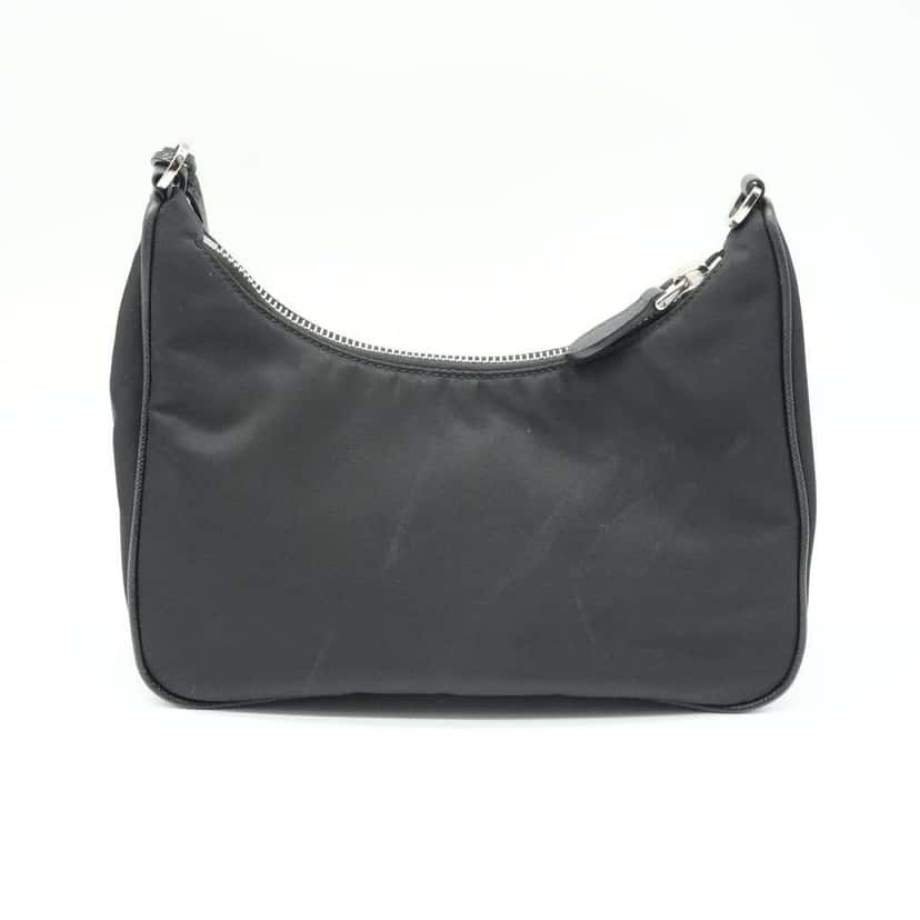Prada Re-Edition 2005 Re-Nylon Black Bag PO Black Fair condition - Model View